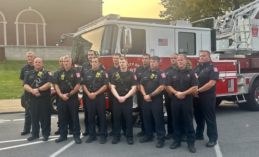 Easton firefighters pay tribute to Tyler Weidner