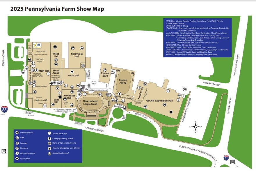 2025 PA Farm Show map