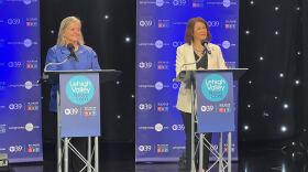 .S. Rep Susan Wild and Republican challenger Lisa Scheller at podiums