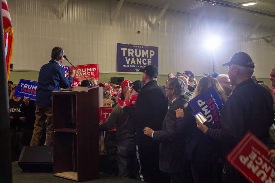 Donald Trump Junior signing autographs in North Whitehall Twp. on October 28th, 2024