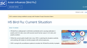 Avian flu (bird flu) CDC website