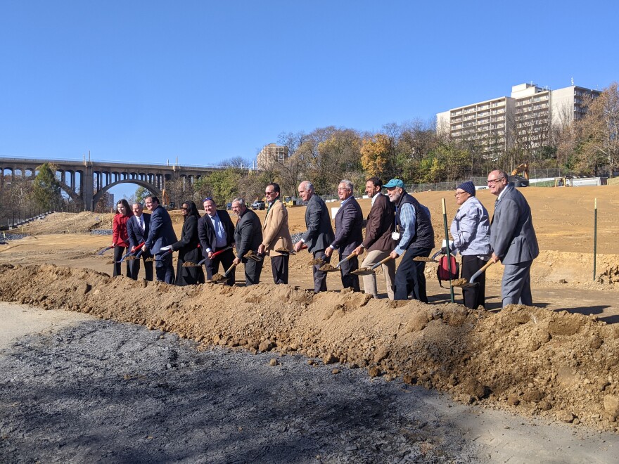 Public officials and development partners broke ground on the new housing development on Lehigh Street