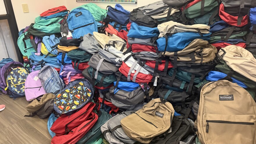 Backpacks at Hispanic Center Lehigh Valley Back to School bash 2025