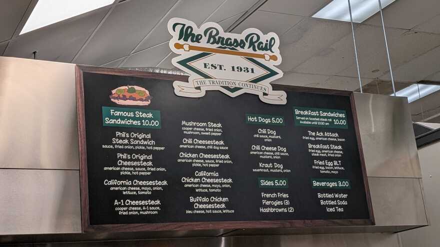 Brass Rail menu