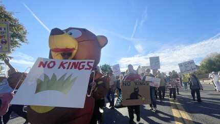 "No Kings" protest in Bethlehem